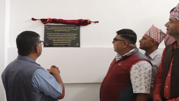 सुनकोशीको बाढीले बगाएको कुशेश्वरी प्राविको पुनर्निर्माण, नयाँ भवन उद्घाटन