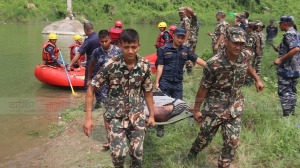 नेपाली सेनाको नेतृत्वमा सिन्धुलीमा संयुक्त विपद् प्रतिकार्य अभ्यास सम्पन्न