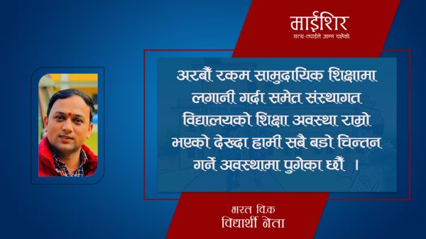 सामुदायिक विद्यालयको अवस्था 
