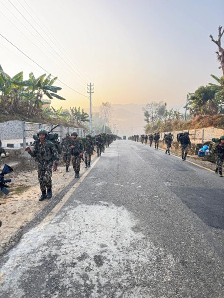 फागुन २१ को निर्वाचनका लागि सिन्धुलीमा सेना परिचालन